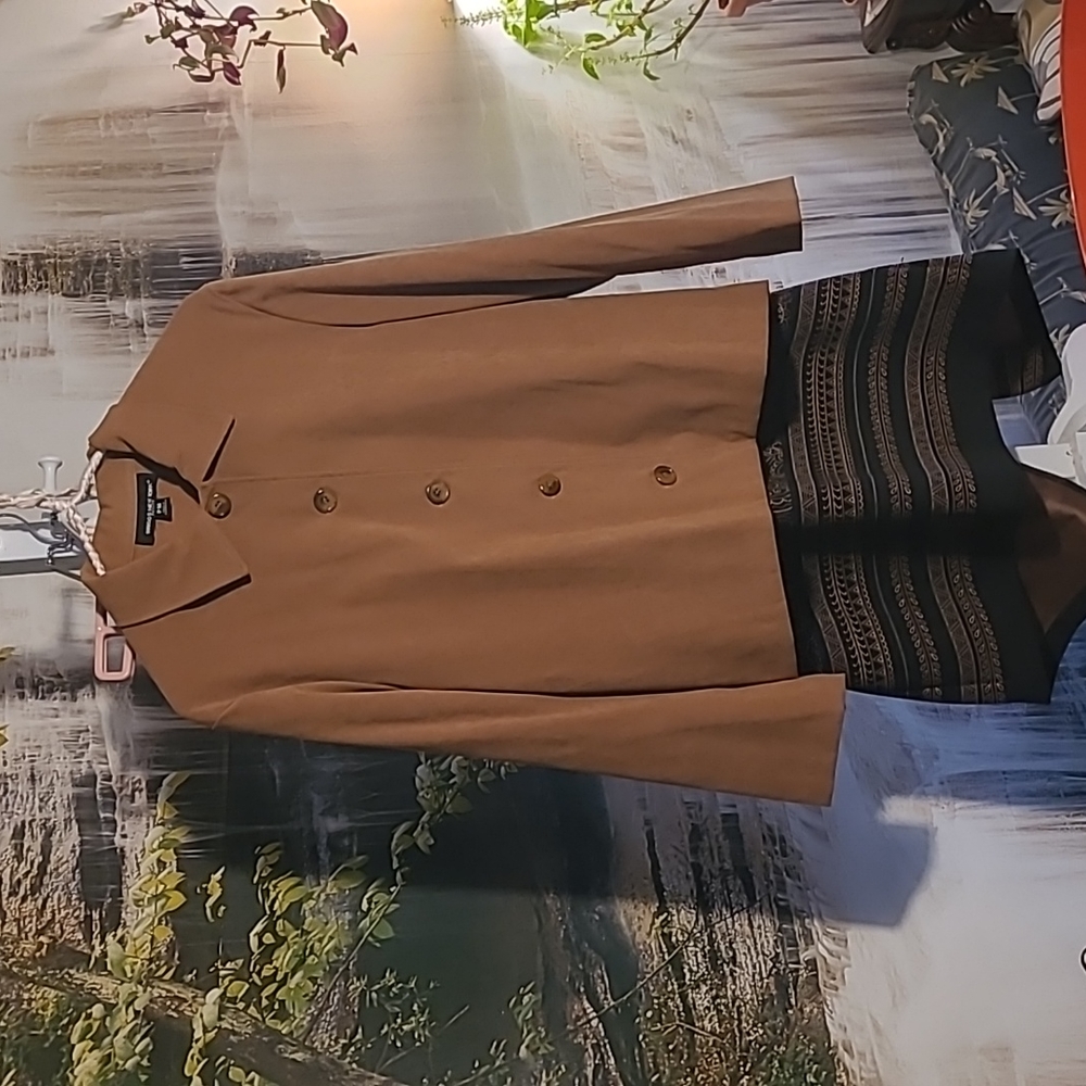 Briggs New York Womens petite Medium Brown business skirt suit & jacket set